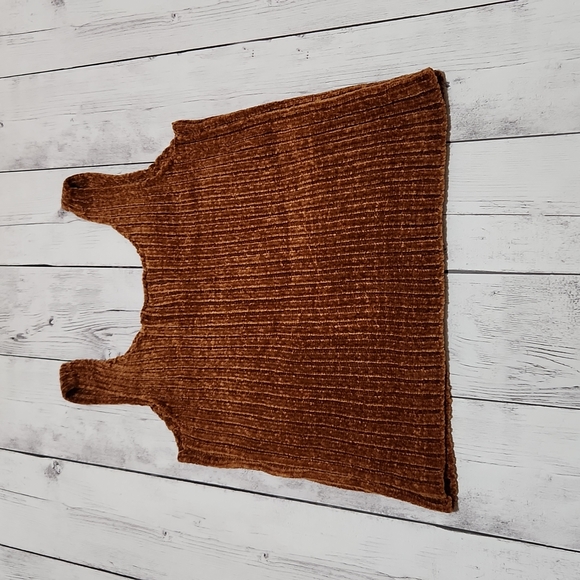 Art Class Juniors 14-16 Velour like Brown Tank top - Picture 6 of 6